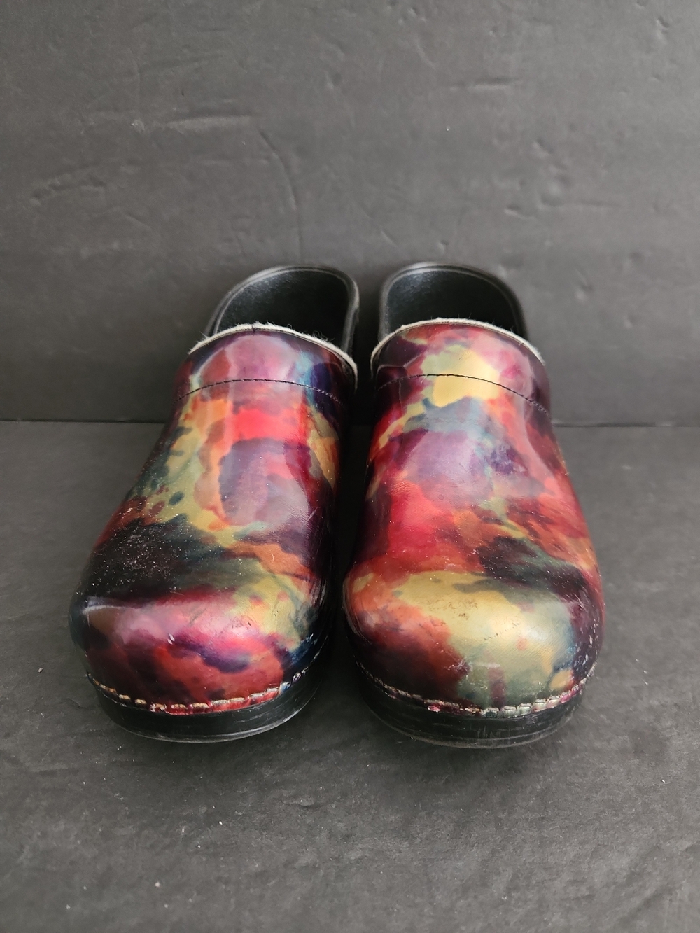 Dansko Professional Clogs Size 39 Watercolor Splash Nursing US 8.5-9 - Picture 3 of 8